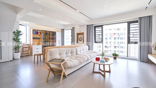 合理設(shè)計(jì)7.5m大橫廳，功能分區(qū)超開闊！|長沙全屋整裝