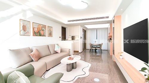 120m²現(xiàn)代奶油溫馨小家，我超愛|長(zhǎng)沙全屋整裝