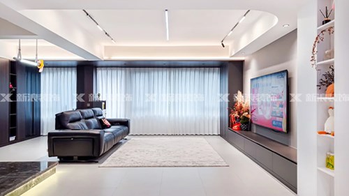 長沙156m²現代黑白灰僅需23w 拿捏高級感|長沙全屋整裝