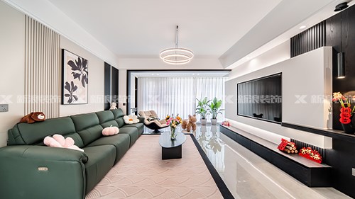 現代黑白灰 濱江學府143㎡極簡高級爆棚|長沙全屋整裝