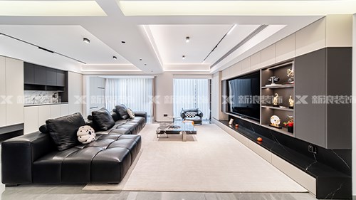 252㎡現代黑白灰大宅 打造高級感通透之家|長沙全屋整裝