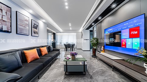 152m²現代簡約黑系住宅 打造高級感天花板|長沙全屋整裝