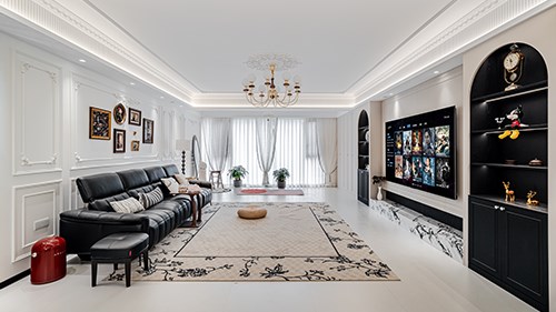 復古色塊碰撞！208㎡法式家的顯大氣秘訣|長沙全屋整裝